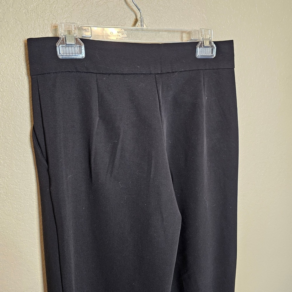 NWT H&M Black Straight Leg Pants Flat Front High Waist Size 10 - Picture 4 of 9